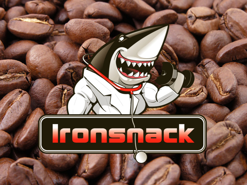 Caffeine coffee beans ironsnack logo