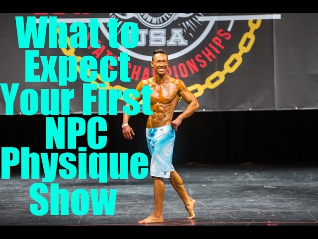 NPC physique competition Dylan at his first show